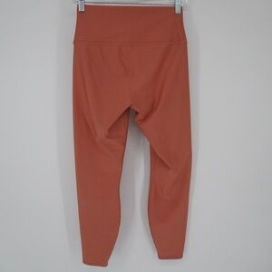 Alo Yoga Air Lift High Waist 7/8 Capri Ankle Leggings In Terracotta Medium
